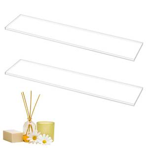 lot 11889 image: DERTE 2 Pack 13 Inch Medicine Cabinet Shelves 14 Inch Thick Acrylic Clear Medicine Replacement Shelf for Wall Mounted and Hanging Cabinets Kitchen Living Room Bathroom