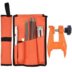 lot 11893 image: karvayna Universal Field Chainsaw File Kit, 14pcs Chain Saw File Set, 532 732 316 18 1164 1364 Chainsaw Sharpening Files with Stump Vise