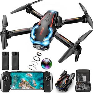 lot 11902 image: Drone with Camera for Adults, 2K HD FPV Drones with Upgrade Altitude Hold, One-Key Take OffLanding, Speed Adjustment, Headless Mode, 2 Batteries, Toys Gifts for Teen Boys Girls, Beginner