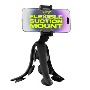 lot 11909 image: Tenikle PRO Jet Black - Flexible Tentacle Tripod for Mobile Phone and Action Camera GoPro, Insta360, DJI Osmo, Bendable Suction Cup Camera Mount & Holder, iPhone & Android Compatible