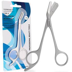 lot 12010 image: Eyebrow Trimming Scissors with Comb, Gifts For Men Women Stocking Stuffers, Stainless Steel