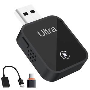 lot 12031 image: Junboer Mini Wireless Carplay Adapter for iPhone - Carplay Wireless Adapter Car Play Bluetooth, Compatible with iPhone iOS 10, One-Touch Phone Switching Black
