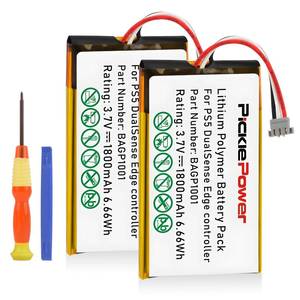 lot 12076 image: Pickle Power PS5 Dualsense Edge Battery, 2 Pack 1800mAh Battery for PS5 PlayStation 5 Dualsense Edge Controller