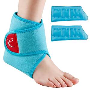 lot 12078 image: Comfytemp Ankle Ice Pack Wrap Brace for Swelling, Foot Pain Relief, 2 Gel Packs for Injuries Reusable, Hot Cold Compress Therapy for Plantar Fasciitis, Heel Spur, Achilles Tendonitis