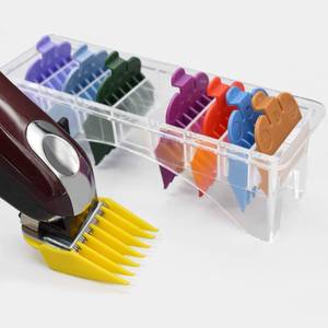 lot 12083 image: 8 Pieces 8 Sizes Professional Color-Coded Attachment Guide Guard Combs, 18, 14, 38, 12, 58, 34, 78, 1 Compatible with Wahl Standard Full-Sized 5 Star Series Magic Clip Hair Clippers