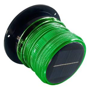 lot 12376 image: Cloud Fire Solar Strobe Light for Boat Yacht, Led Anchor Light Magnetic Powered Navigation Lamp, IP65 Waterproof & Dustproof, Solar Warning Beacon Light,3 Modes (Flashing, Strobe, Steady), Green