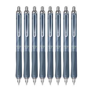 lot 12429 image: REXloyal Retractable Roller Pens,Black Gel Ink, 0.7mm Click Silent Quick Dry Medium Fine Point Smooth Writing Pens, Black Barrel,8Count, Home, Office, School, Teacher Supplies Gifts