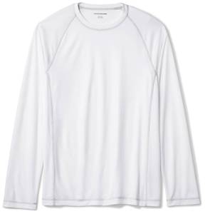 lot 12442 image: Amazon Essentials Mens Long-Sleeve Quick-Dry UPF 50 Swim Tee, White, Large