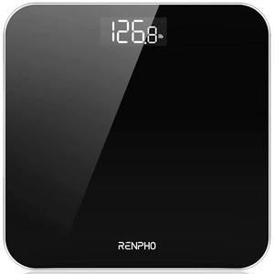 lot 14329 image: RENPHO Scale for Body Weight, Mechanical Bathroom Weighing Scale, Highly Accurate & Measures Weight up to 400 lb180kg, Batteries Included, 10.2260mm, Black-Core 1S