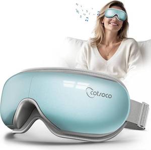 lot 19467 image: cotsoco Eye Massager with Heat, Birthday Gifts for Women, Heated Eye Mask with Bluetooth Music, Relax & Reduce Strain Dark Circles and Improve Sleep, Gift for Mom Dad Women Men (Blue)