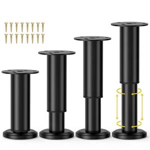 lot 19491 image: Wlrrcwdttc 4 Pcs Metal Adjustable Furniture Legs 4.72-7.87 inch, Adjustable Cabinet Legs for SofaBedChairCouchDresserTable,Heavy Duty Bed Replacement Support Legs for Bed FrameBed Center Slat