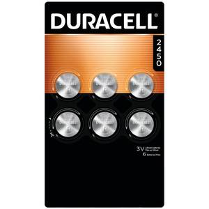lot 20174 image: Duracell CR2450 Lithium Battery, 5 Count (Pack of 1), Coin Battery for Key Fob, Car Remote, Watch, and Other Devices, CR2450 Lithium 3 Volt (3V) Cell (only 5 batteries)