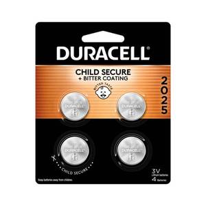lot 20191 image: DURDL20254PK - Duracell Button Cell Lithium Battery 2025 4 pack