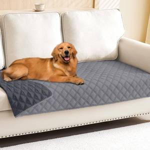 lot 20194 image: Smiry Waterproof Couch Covers for Dogs Washable, Reversible Pet Couch Covers for 3 Cushion Sofa Pet Friendly, Soft Sofa Furniture Protector for Dogs Cat Kids, Checkered (30x70, GreyDark Grey)