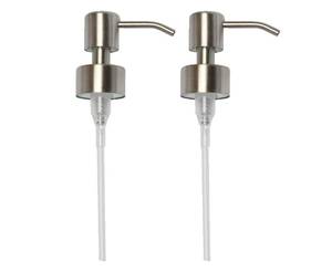 lot 20391 image: Kapitan Soap Dispenser Pump Head Replacement Spare for Standard 28400 (26 mm - 28mm  1.02 in-1.10 in) Neck Size, Stainless Steel Brushed Finish