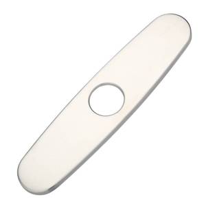 lot 20398 image: Reimai Faucet Deck Plate Brushed Nickel 10 Inch for Bathroom or Kitchen Sink Faucet, Single Hole Faucet Hole Cover,Faucet Sink Escutcheon Plate Stainless Steel