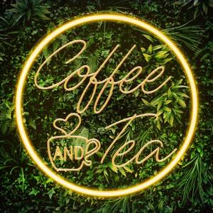 lot 20403 image: Kavaas Coffee and Tea Neon Signs 11.8x 11.8, 3D Carved Coffee Neon Sign for Cafe Station, Tea Bar, Kitchen Decoration - Best Gifts for Birthday, Housewarming, Christmas