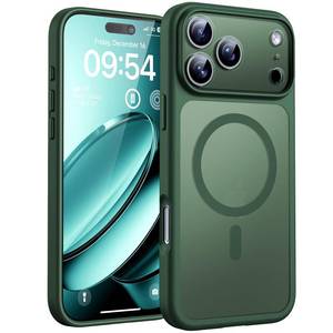 lot 20428 image: TOCOL for iPhone 17 Pro Max Case, Compatible with Magsafe, Full Camera Protection, Built-in Magnetic Ring, Translucent Matte Phone Case for 17 ProMax 6.9 inch (Alpine Green)