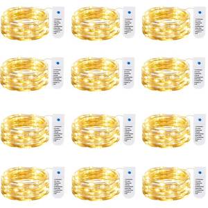 lot 20438 image: Minetom 12 Pack Fairy Lights Battery Operated String Lights 8 Modes, 7ft 20LED Warm White Waterproof Silver Wire Twinkle Lights, Firefly Starry Moon Lights for Mason Jars DIY Christmas Wedding Party