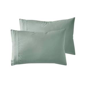 lot 20452 image: Nestl Sage Green 2 Pack Microfiber Queen Pillow Cases, 1800 Super Soft Pillowcases with Envelope Closure, Wrinkle, Fade and Stain Resistant Pillow Covers, 20x40 Inches