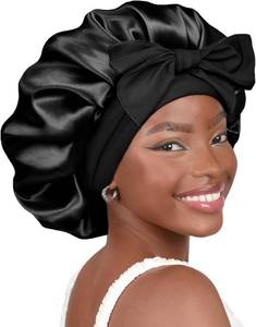 lot 20469 image: YANIBEST Adjustable Satin Bonnet for Sleeping Women Double Layer Hair Bonnet Reduce Friction Prevent Frizz Natural Curly Hair