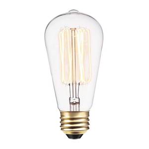 lot 20477 image: Globe Electric 01321 60W Vintage Edison S60 Squirrel Cage Light Bulb, Warm Incandescent, Tungsten Filaments, E26 Base, 220 Lumens, 2200 Kelvin, Candlelight White, 3000 Hour Lifespan