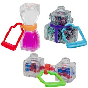lot 20490 image: Goliath Fidget Blox 3 Pack with Backpack Clip (Amazon Exclusive)  Sound, Touch, Vision Sensory Fidget Toys  from The Makers of Jelly Blox  Safe & Reliable  Ages 5