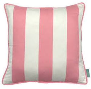 lot 4123 image: Pink and White Striped Pillow