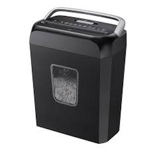lot 7807 image: Bonsaii 6-Sheet Micro-Cut Paper Shredder, P-4 High-Security for Home & Small Office Use, Shreds Credit CardsStaplesClips, 3.4 Gallons Transparent Window Wastebasket, Black (C234-A)