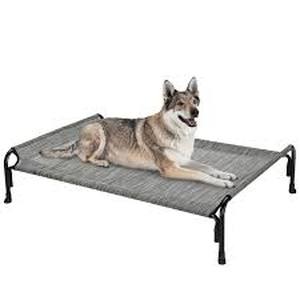 lot 11766 image: Veehoo Elevated Dog Bed - BlackSilver