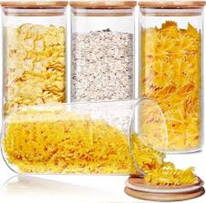 lot 11770 image: HomArtist Glass Kitchen Canister Set