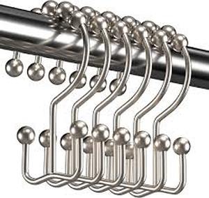 lot 12011 image: Titanker Decorative Shower Curtain Hooks - Set of 12