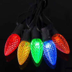 lot 12380 image: Brighttown C9 LED Multi-Color Bulb Set
