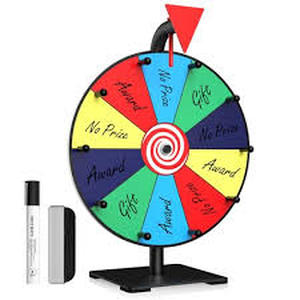 lot 13784 image: Facilife 12-inch Prize Spinning Wheel with Stand