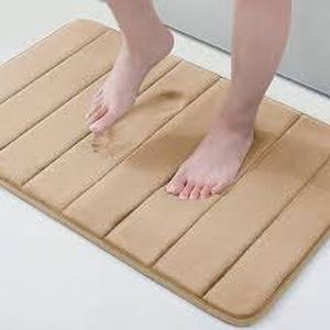 lot 14306 image: Buganda Memory Foam Bath Mat, 30 x 20, Ultra Soft and Non-Slip Bathroom Rugs, Water Absorbent and Machine Washable Bath Rug for Bathroom, Shower, and Tub, Peach