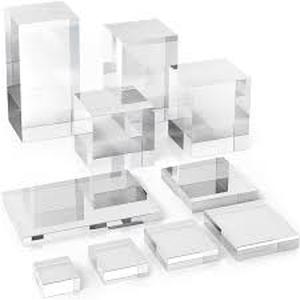 lot 19481 image: Clear Acrylic Display Blocks Set
