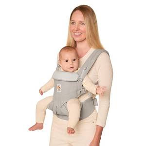lot 1633 image: Ergobaby Omni Classic Baby Carrier Newborn to Toddler - Breathable Baby Carriers for Summer - All-Position Carrier with Lumbar Support (7-45 Pounds), Cotton, Pearl Grey