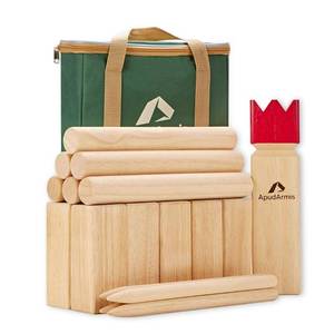lot 1646 image: ApudArmis Kubb , Viking Chess Outdoor Clash Toss Yard Game with Carrying Case - Rubber Wooden Backyard Lawn Games Set for Teenagers Adults Family
