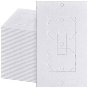 lot 2457 image: Tondiamo 30 Pcs Outlet Insulation and Draft Sealers Foam Insulation Pads Electrical Outlet Light Switch Covers Wall Gasket (White)