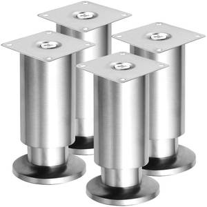lot 2458 image: TCHOSUZ 8 Inch Heavy Duty Mental Furniture Legs, 4 Pack 20 cm Stainless Steel Tapered Feet - Replacement Legs for Couch, Sofa, Bed Frame and DIY Projects - Supports for Cabinet, Desk, TV Stand