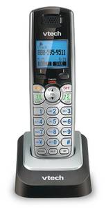 lot 2460 image: VTech Accessory Handset for DS6151 Series with 2-Line Cordless Phone, Suitable for Small Business or Home, Answering System, Expandable up to 12 Handsets, Intercom, Conference  DS6101 (BlackSilver)