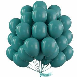 lot 2476 image: PartyWoo Slate Blue Balloons 50 pcs 12 Inch Dusty Blue Green Balloons for Graduation Baby Shower Wedding Birthday Under the Sea Gender Reveal Boho Party Decorations Blue-F22