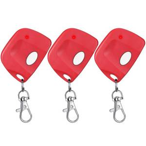 lot 2478 image: Kingdder 3 Pieces Gate Opener Remote Compatible with Multicode 300mhz 10 Dip Switch 3089 3060 3070 Garage Door Opener Remote Control with Keychain(Red, White)