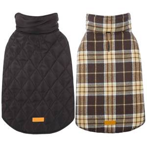 lot 2480 image: Kuoser Waterproof Dog Coat, Reversible Dog Jacket for Small Dogs, Adjustable Durable Doggie Winter Coat Warm Cozy Puppy Cold Weather Apparel from Small to Large Breed, New Brown S