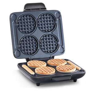lot 3188 image: Dash Multi Mini Waffle Maker- Quad Waffle Maker for Family Breakfasts - Dual Nonstick Heating Plates and Easy-Release Surface - Compact and Fast-Heating - Graphite