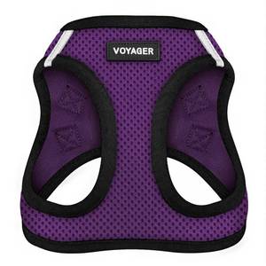 lot 4153 image: Best Pet Supplies Voyager Step-in Air Harness - All Weather Mesh, Reflective, No Pull Harness for Dogs, Cats - Secure with Hook and Loop Fastener, Buckle, Double D-Rings - PurpleBlack Trim, M