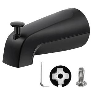 lot 4159 image: ZIXIANGKEJI 1pc Slip on Tub Spout with Diverter, Bathroom Bathtub Faucet with 532 Hex Wrench Fits 12in Copper Water Tube(58in Diameter) Compatible with GP85556(X5-1)in