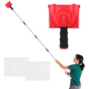 lot 4160 image: 6-Section Paint Edger Tool with Threaded Extension Rod  Adjustable Paint Pad Applicator for Walls, Ceilings, Trim, Baseboards  Paint Edger Brush with 2 Refill Pads (35-93 Inches)