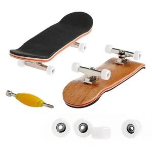 lot 4162 image: Lottoyday 1 Pack Professional Mini Maple Wooden Fingerboards, Finger Skateboard Toy Set for Kids (White)