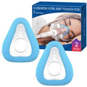 lot 4174 image: 2 Packs Memory Foam Mask Cushion (M) for ResMed Airtouch F20 and Airfit F20, Highlights Optimizest Resilience and Comfort with Superblue Memory Foam - F20 Mask Medium for Full Face CPAP Users